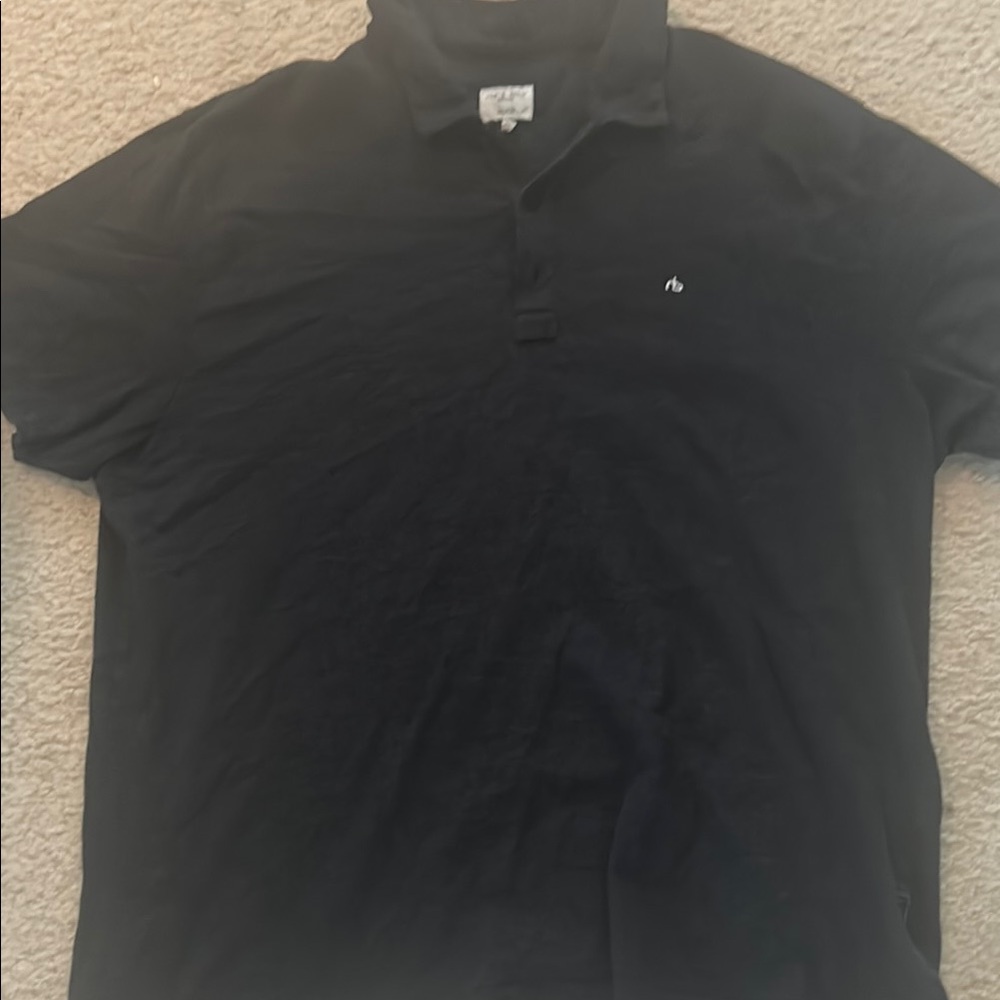 rag & bone Men's Classic Slub Cotton Polo Shirt - Black  - Size XXL